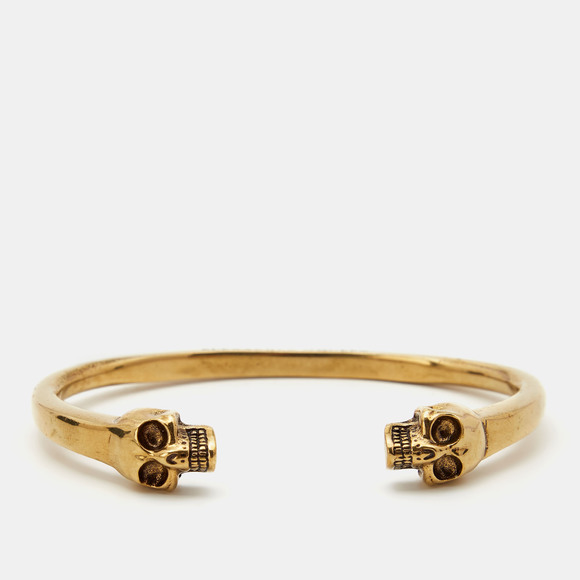Alexander McQueen Jewelry - ALEXANDER MCQUEEN Gold Tone Skull Cuff Bracelet